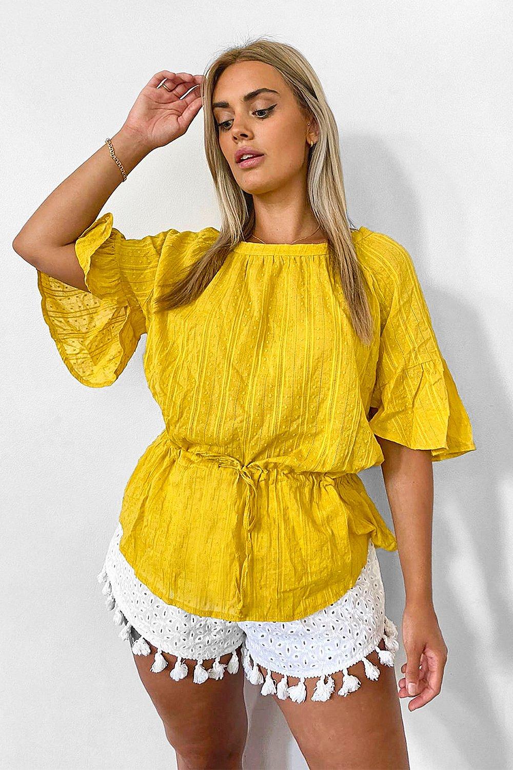 mustard yellow tunic top