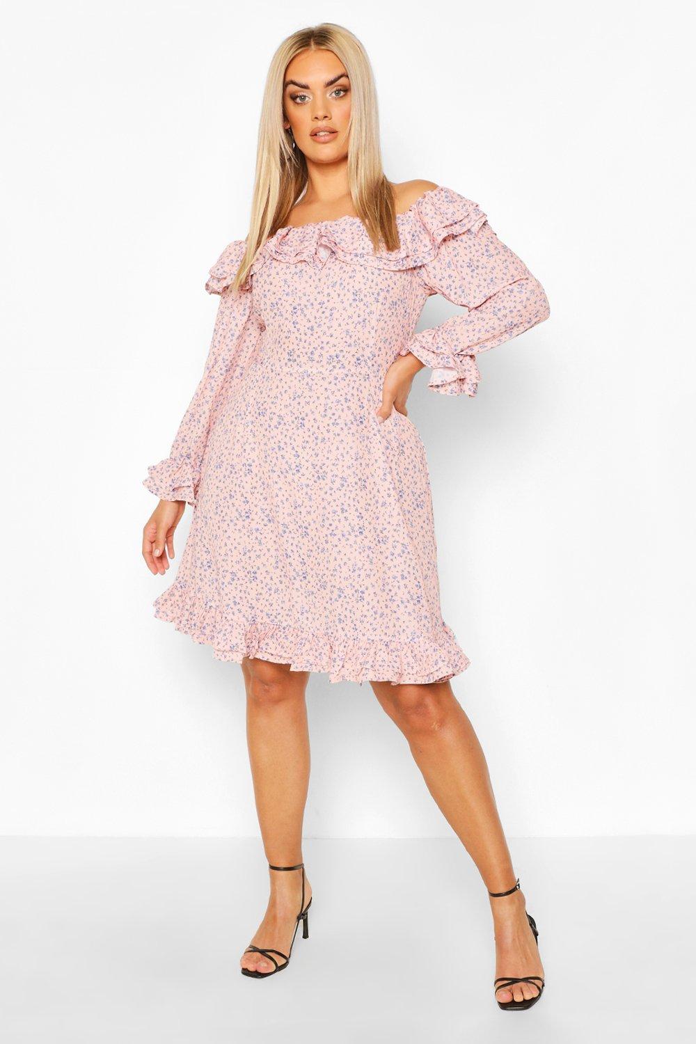 pastel pink skater dress