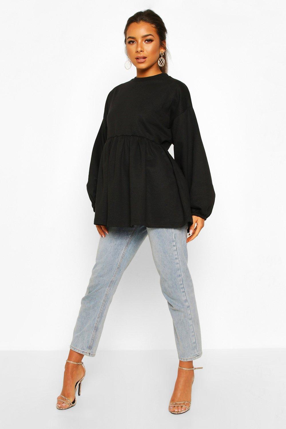 black smock top