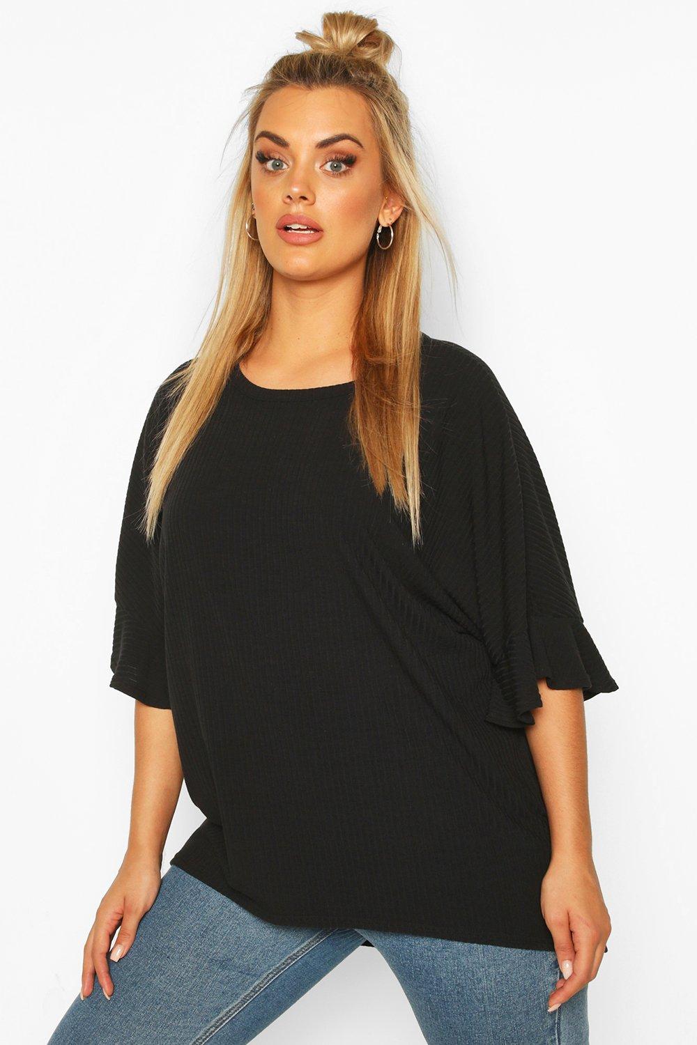 boohoo frill top