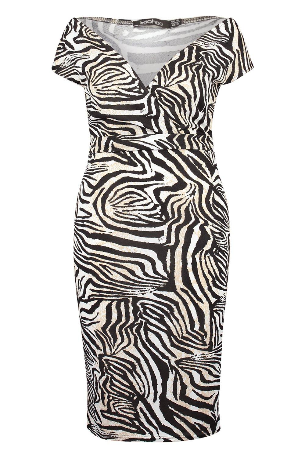 boohoo zebra dress