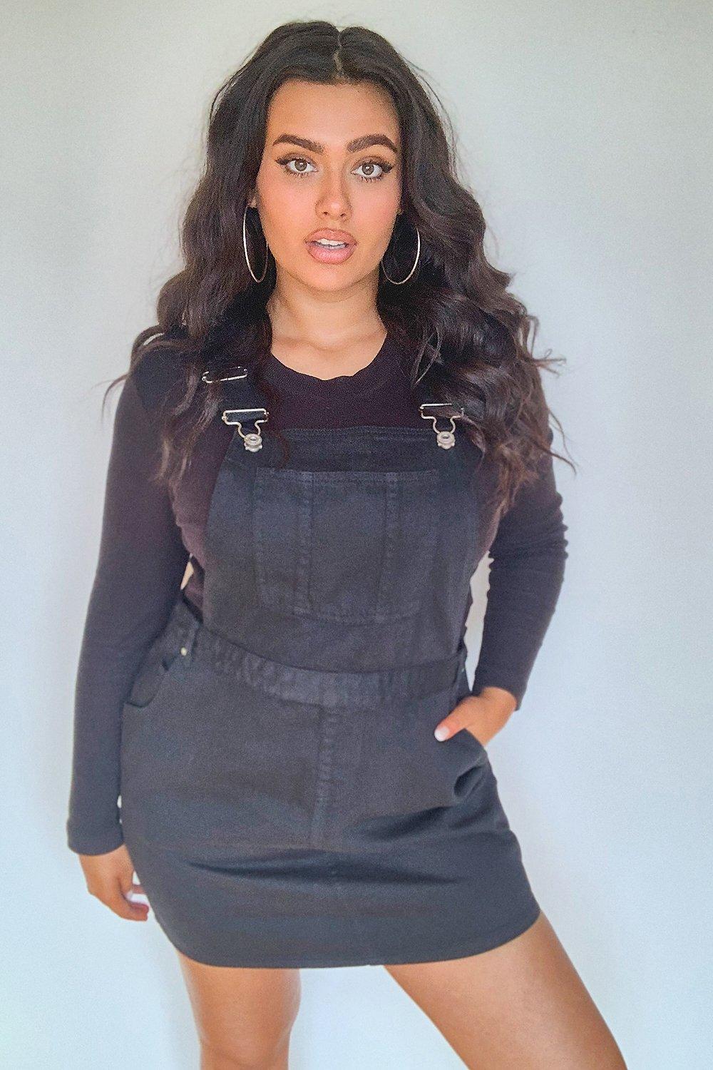 plus dungaree dress