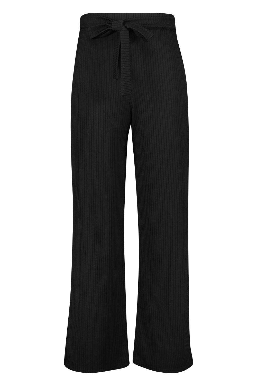 Plus Button High Waisted Wide Leg Pants