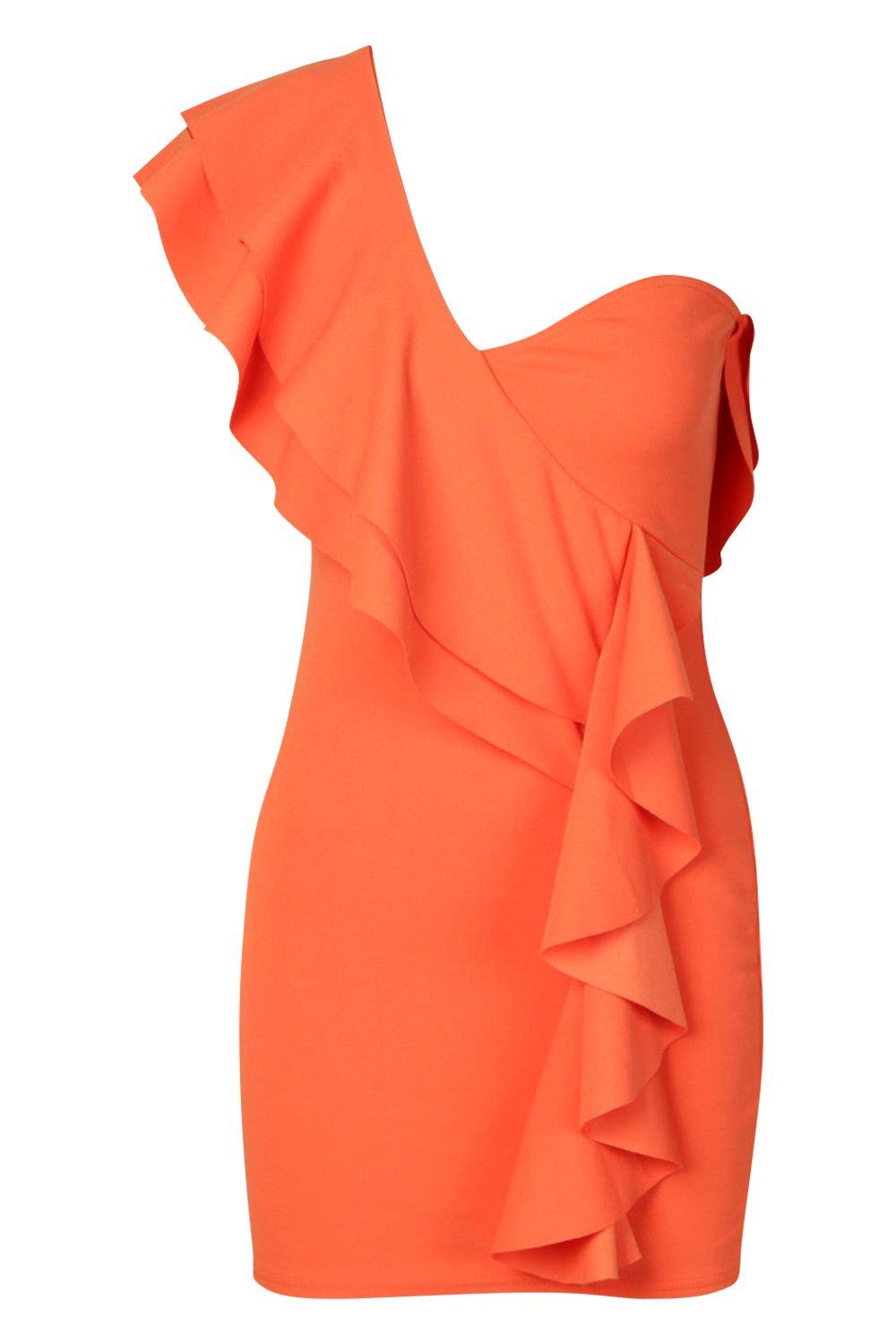petite orange dress