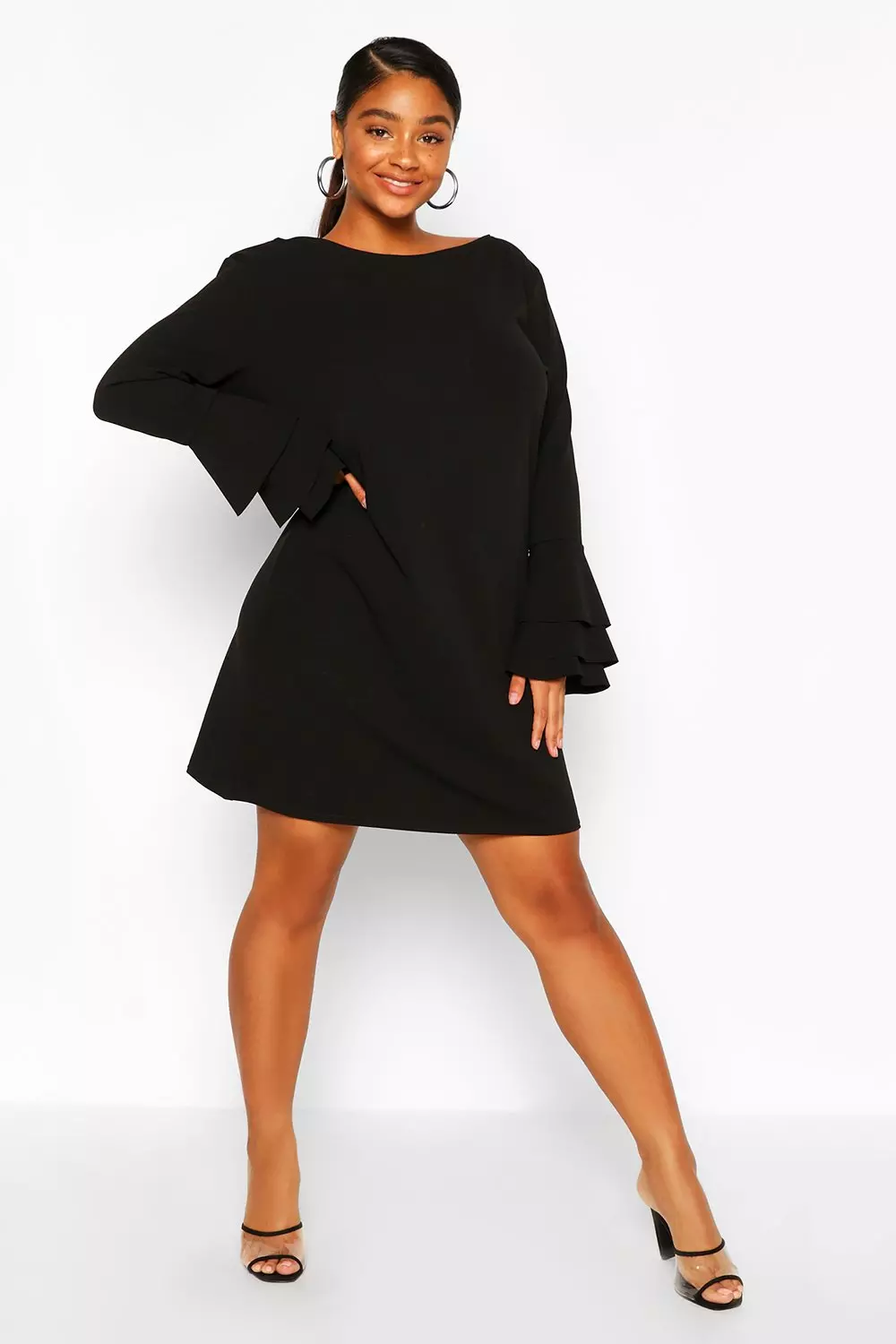 Frill sleeve shop shift dress