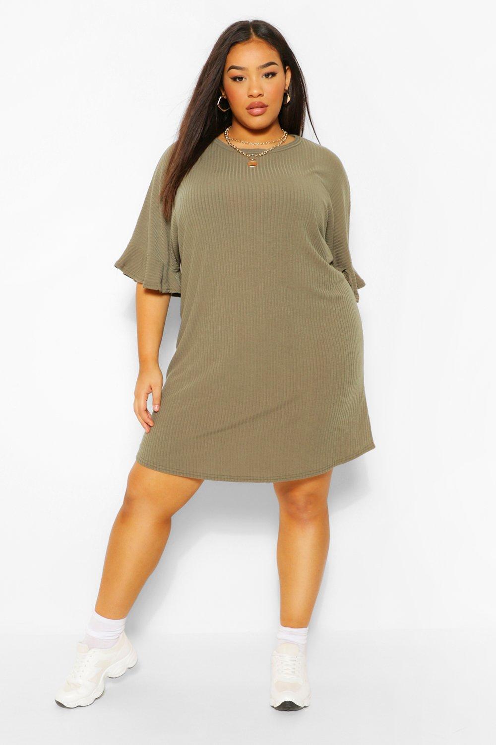 ribbed t shirt dress