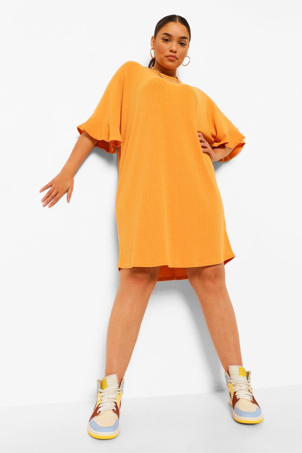 ruffle t shirt dress