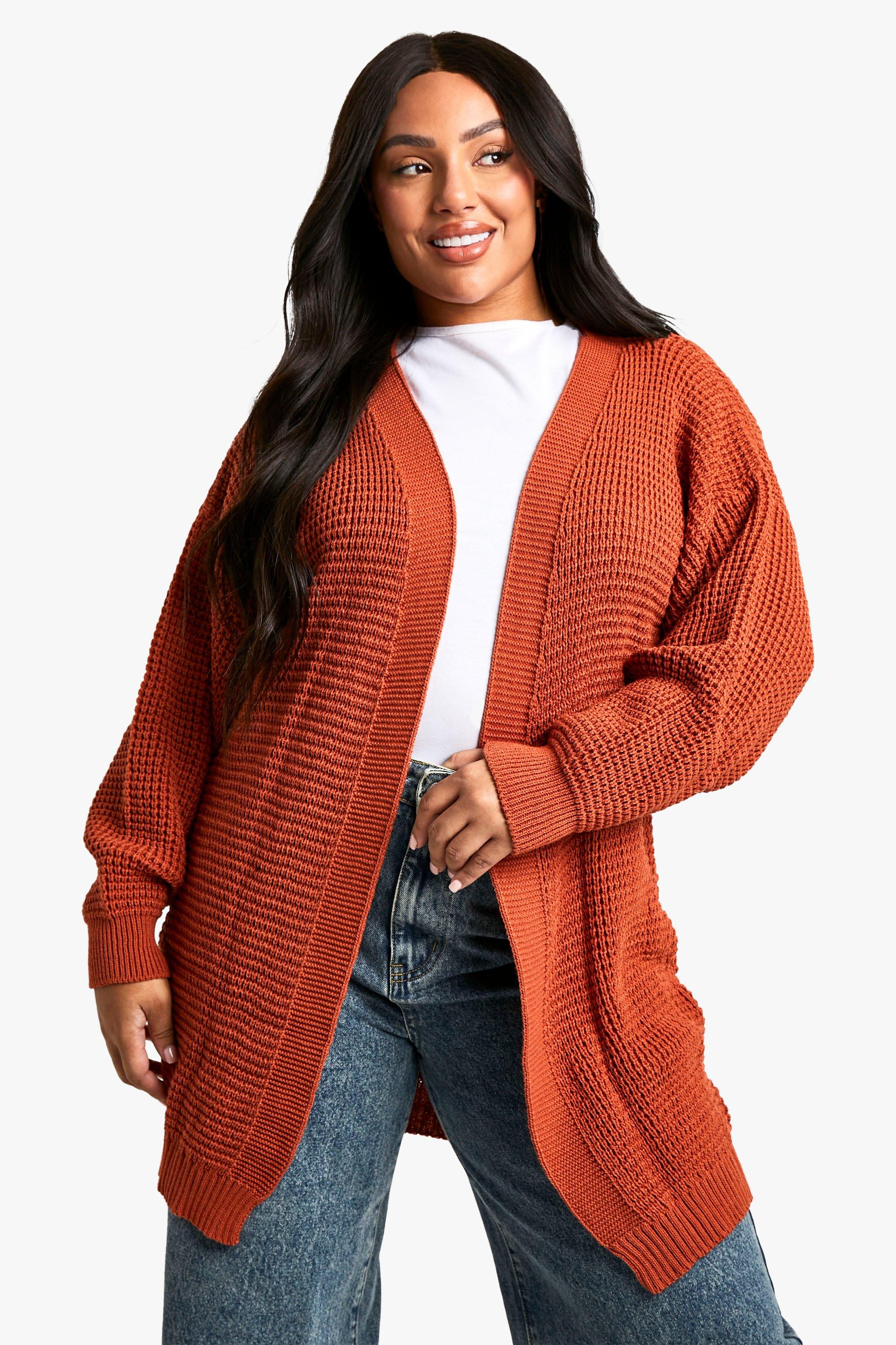 boohoo plus size cardigans