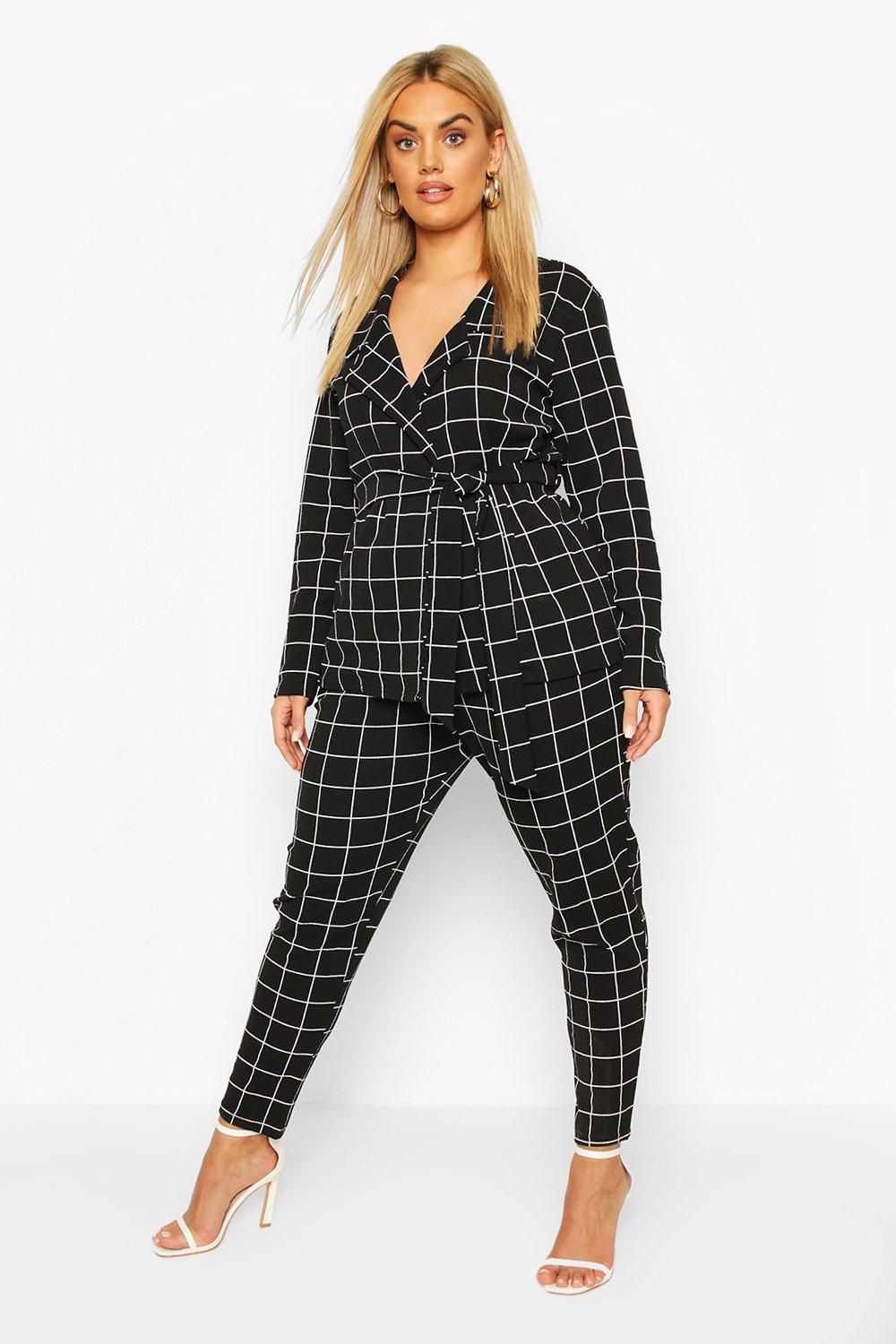 boohoo plus pants