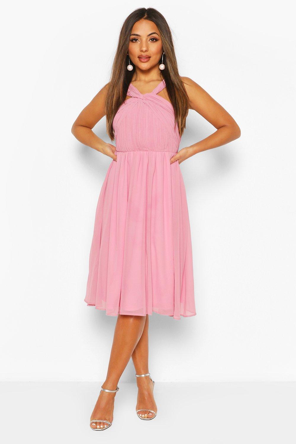 satin blush maxi dress