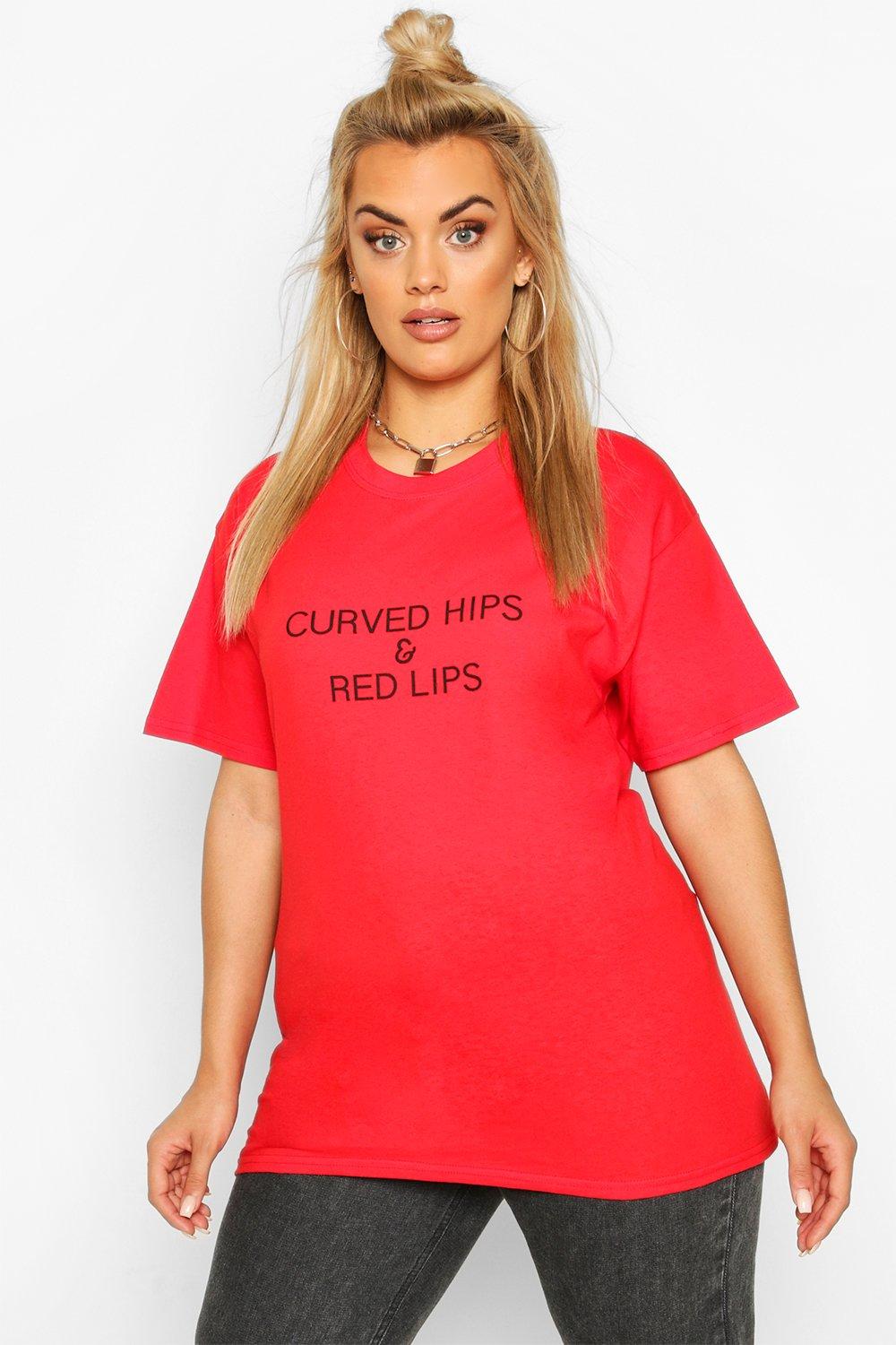 t shirt red lips