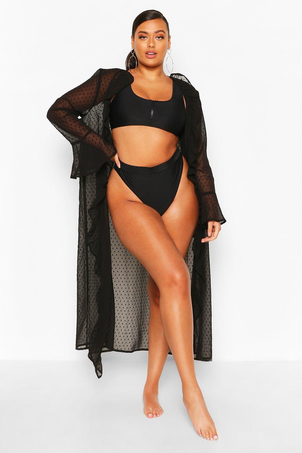 boohoo plus size kimono