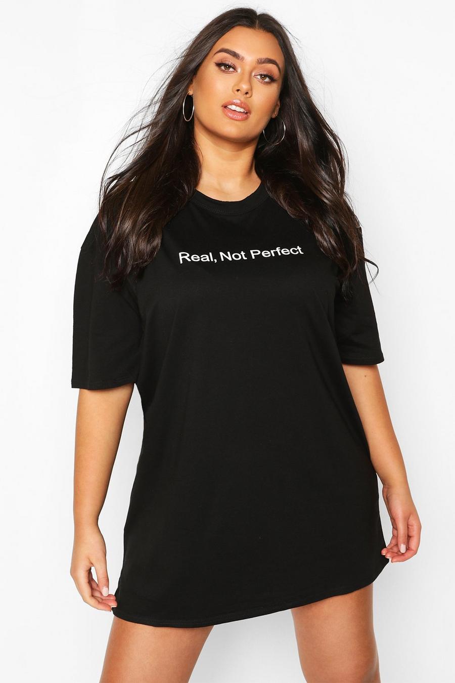 Plus 'Real, Not Perfect' T-Shirt Dress image number 1