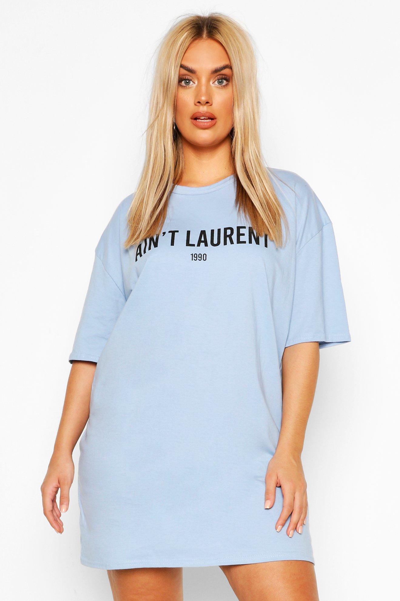 boohoo plus t shirt dress