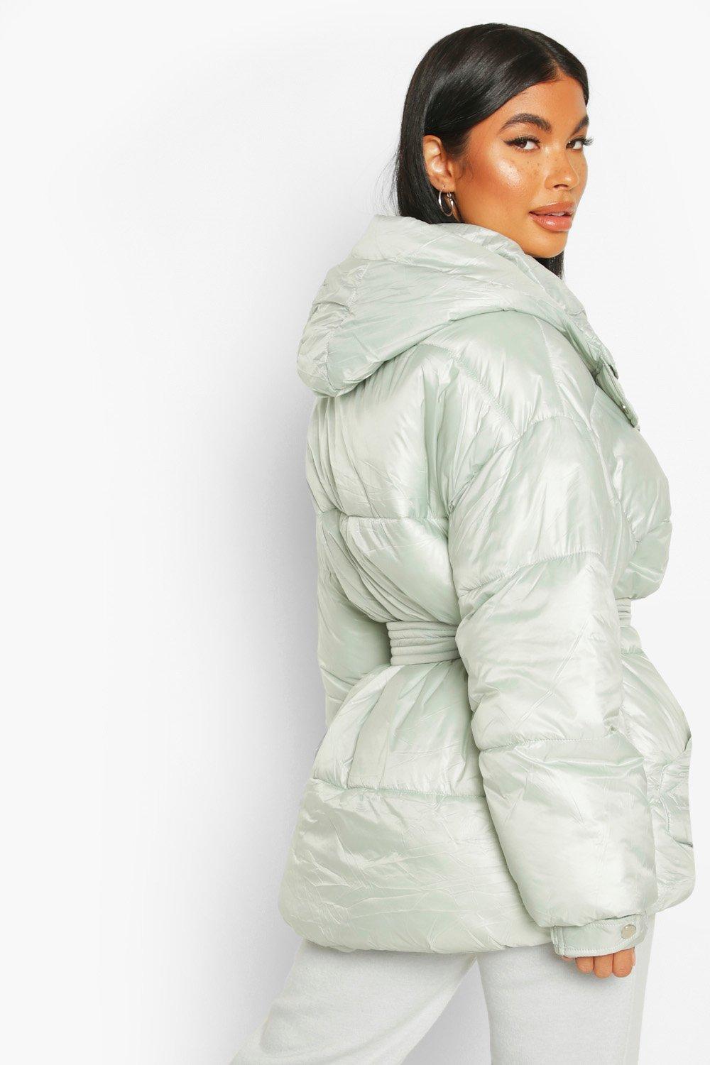 petite puffer jacket with hood