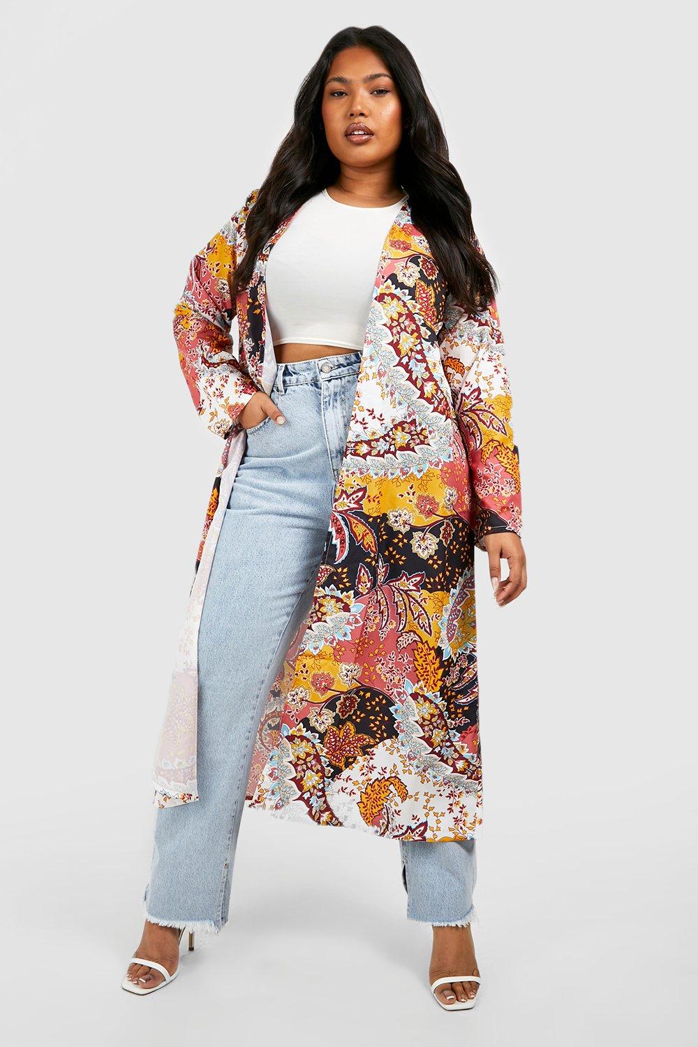 boohoo plus size kimono