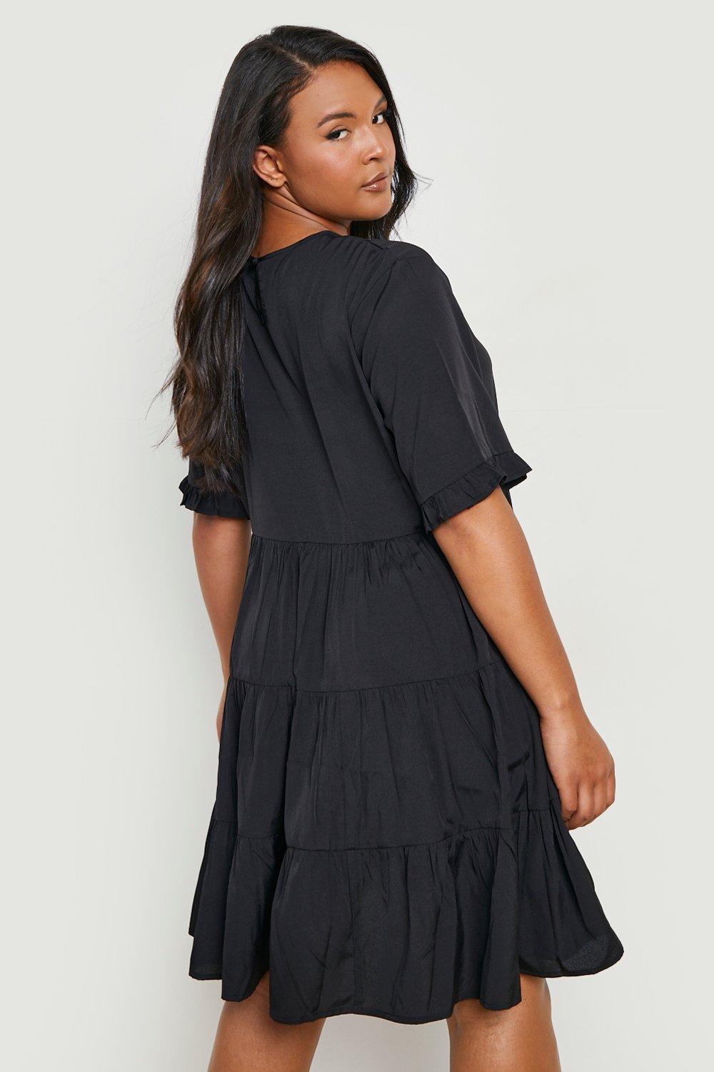 Black smock outlet dress zara