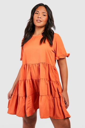 Plus Woven Smock Dress spice