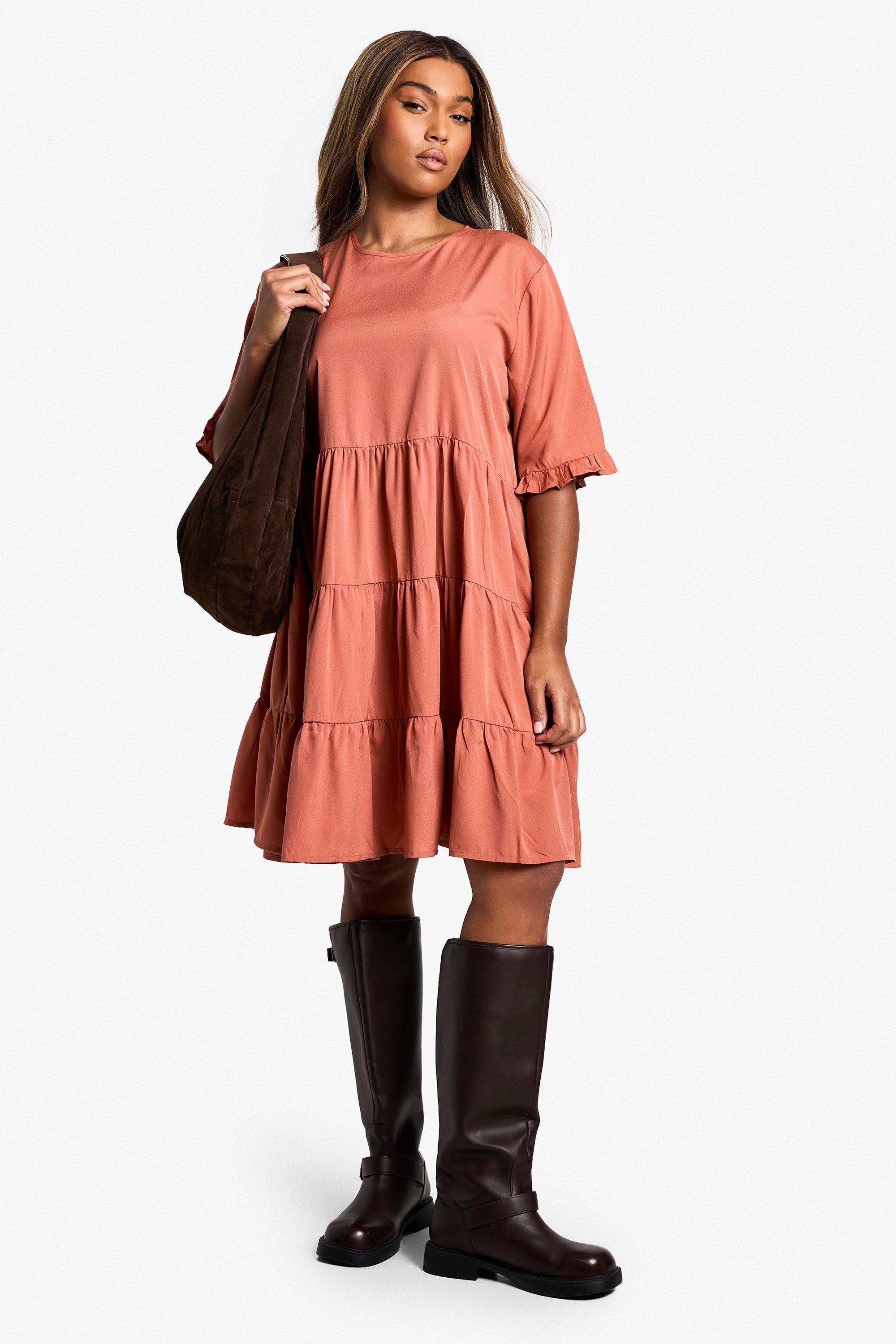 Plus Woven Smock Dress