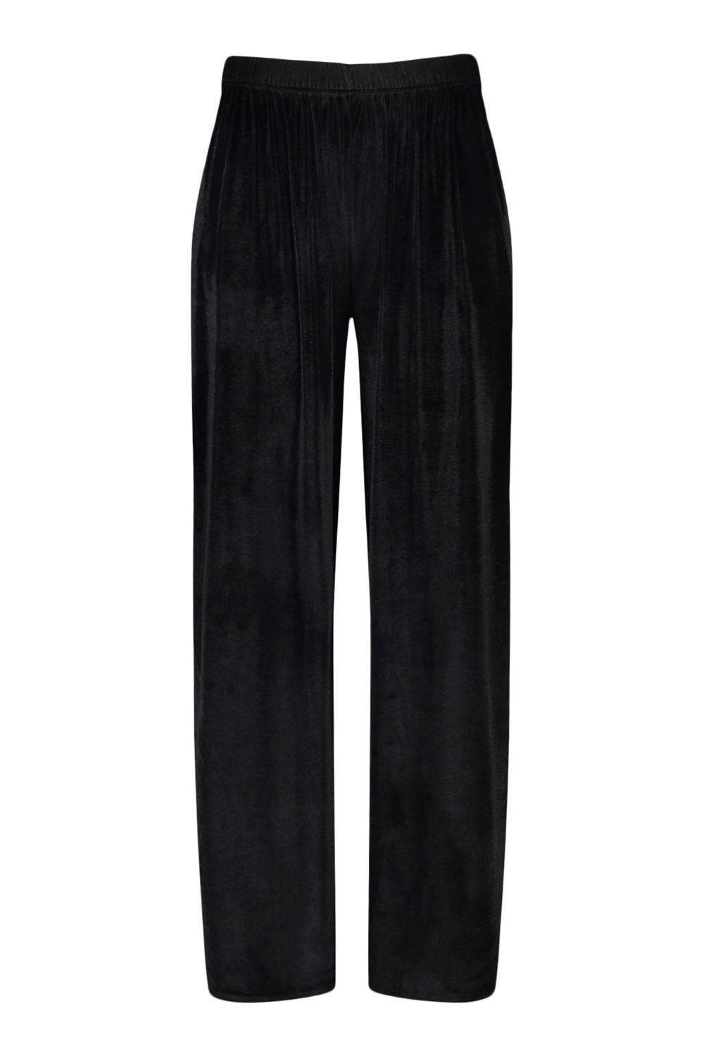 Black velour wide leg joggers outlet