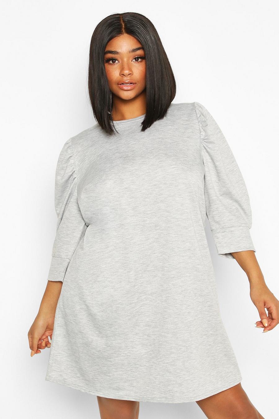 Plus Puff Sleeve Sweat Dress image number 1