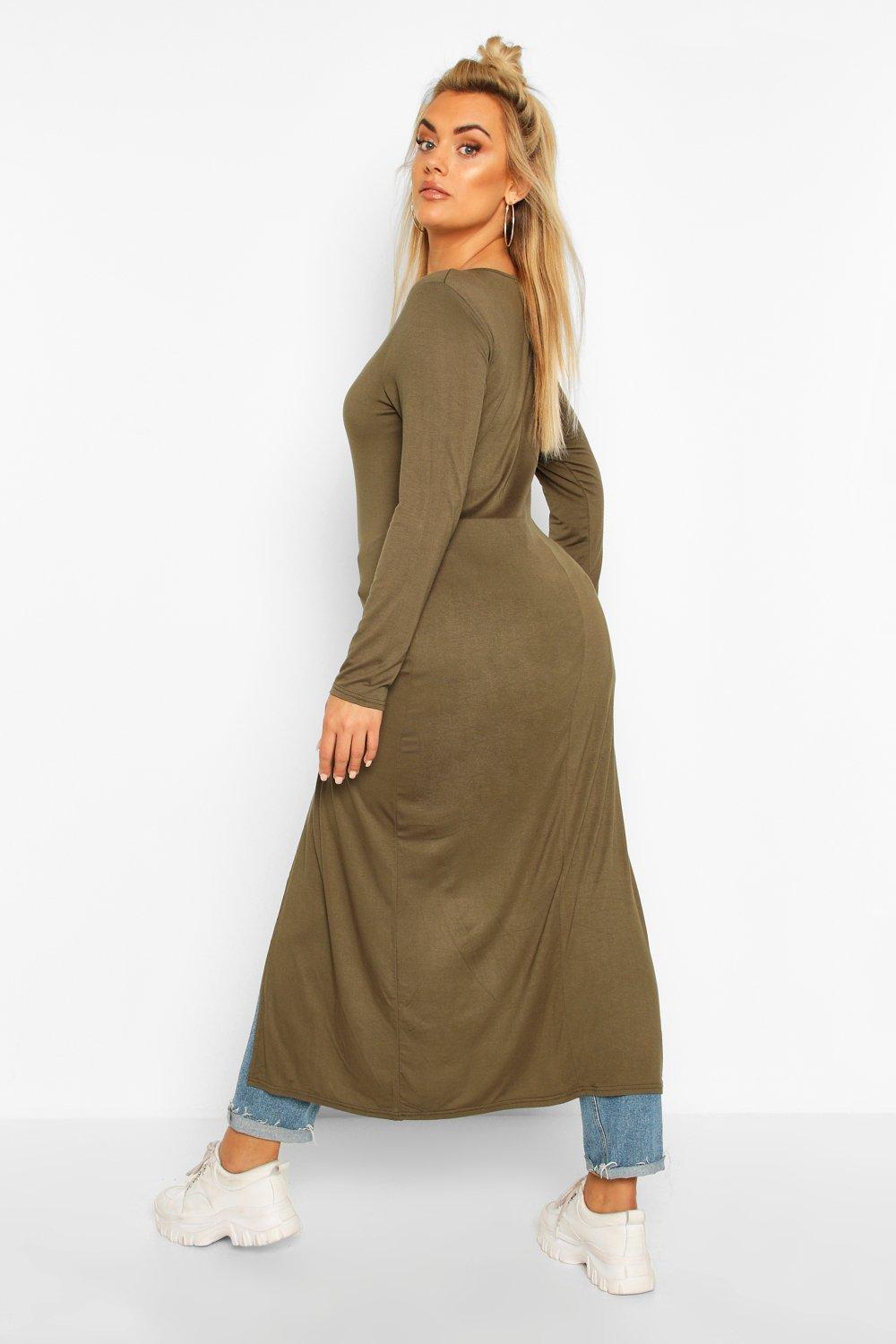 Plus Front Split Maxi Top