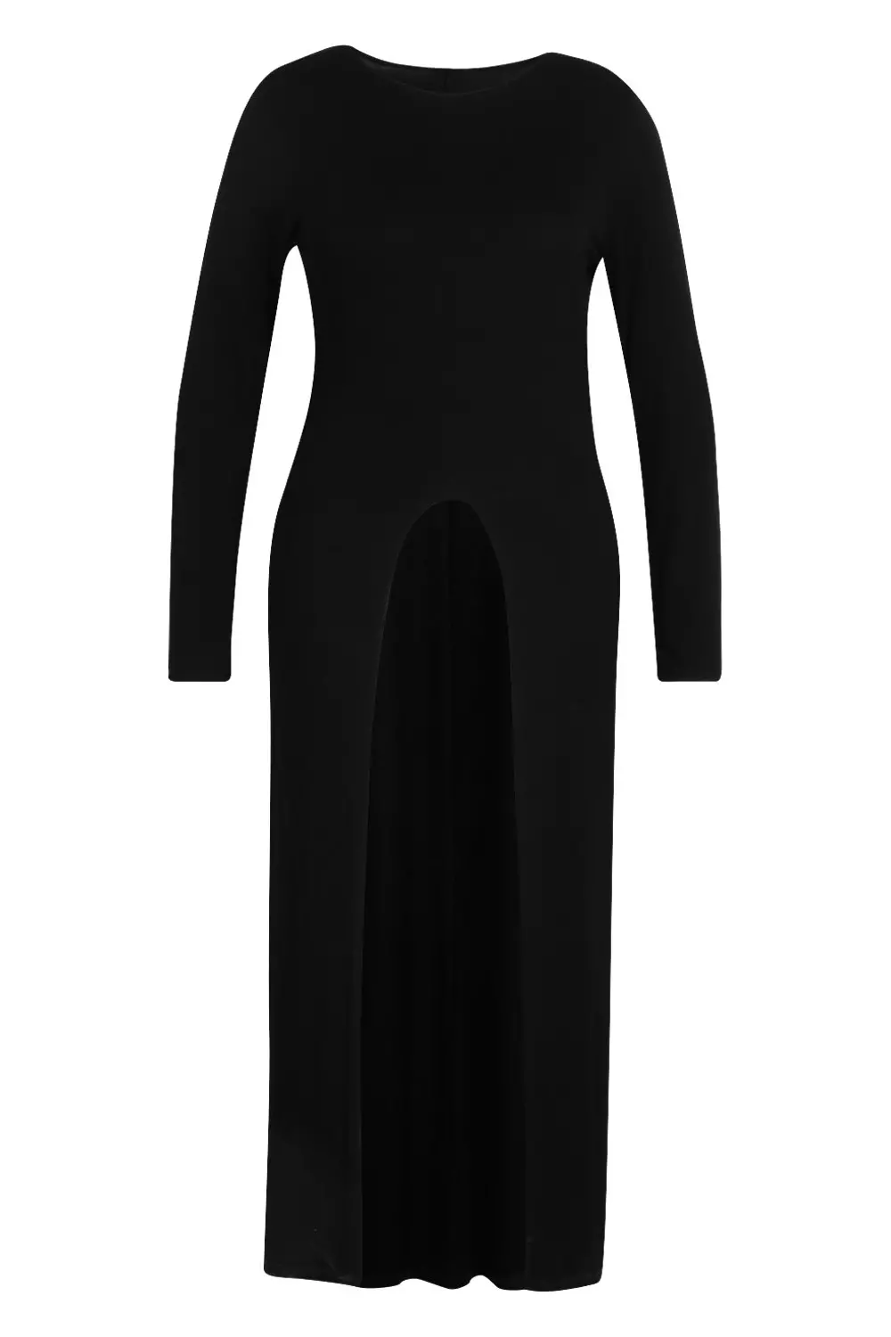 Black Plus Front Split Maxi Top alternative image