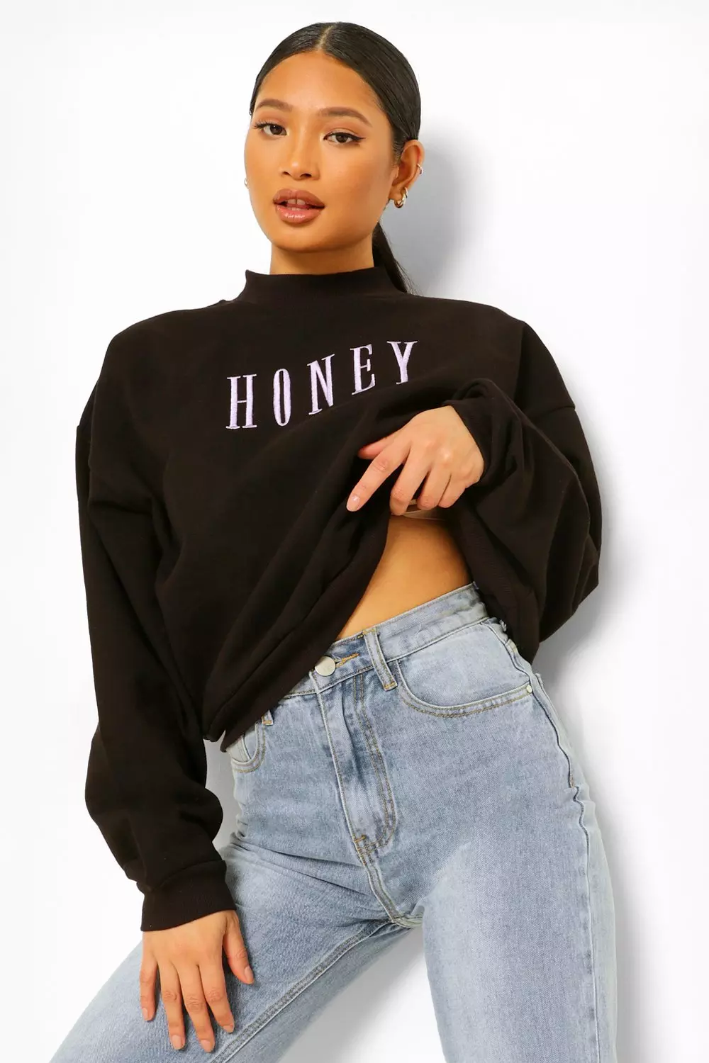 Honey embroidered hot sale sweatshirt