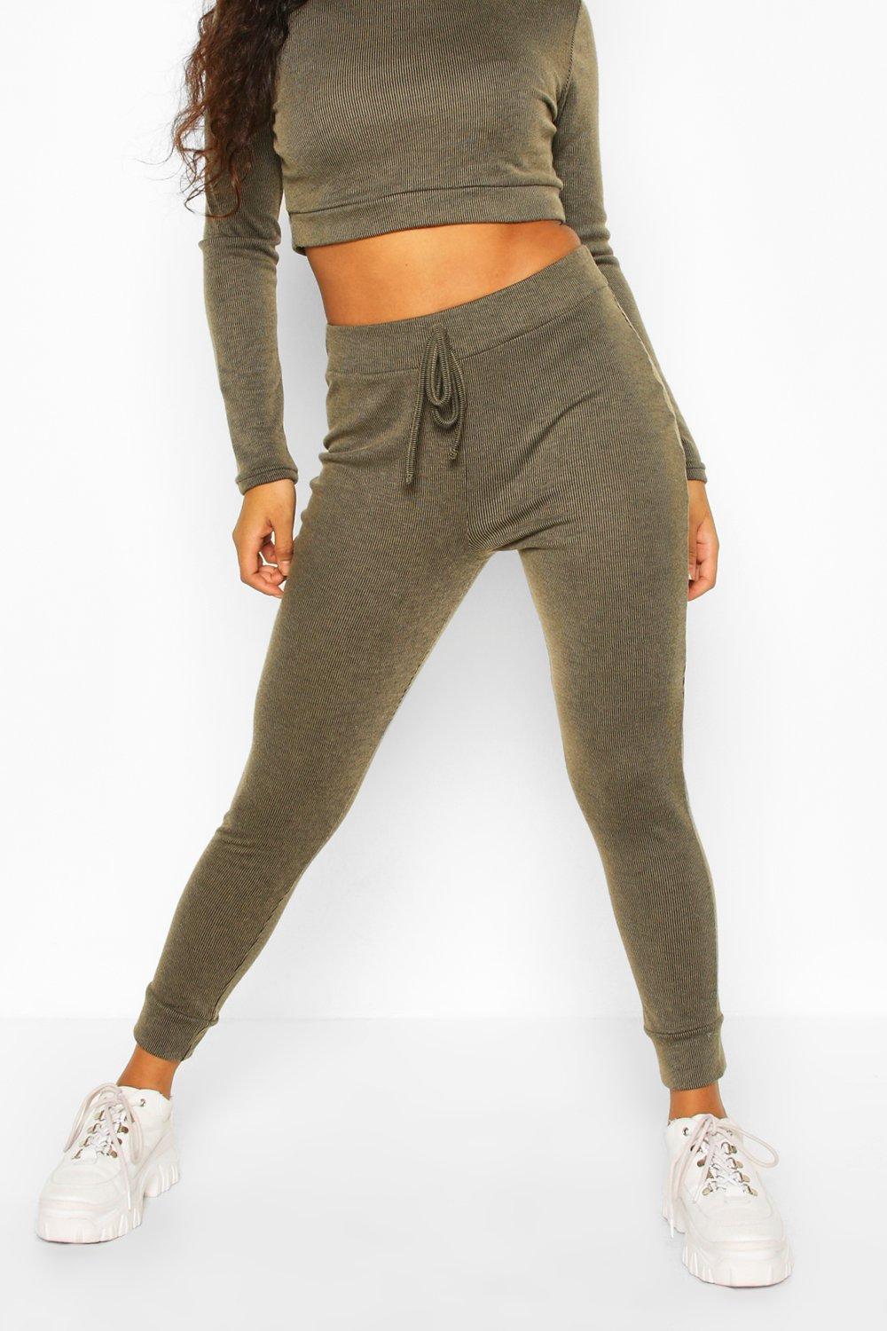 petite khaki joggers