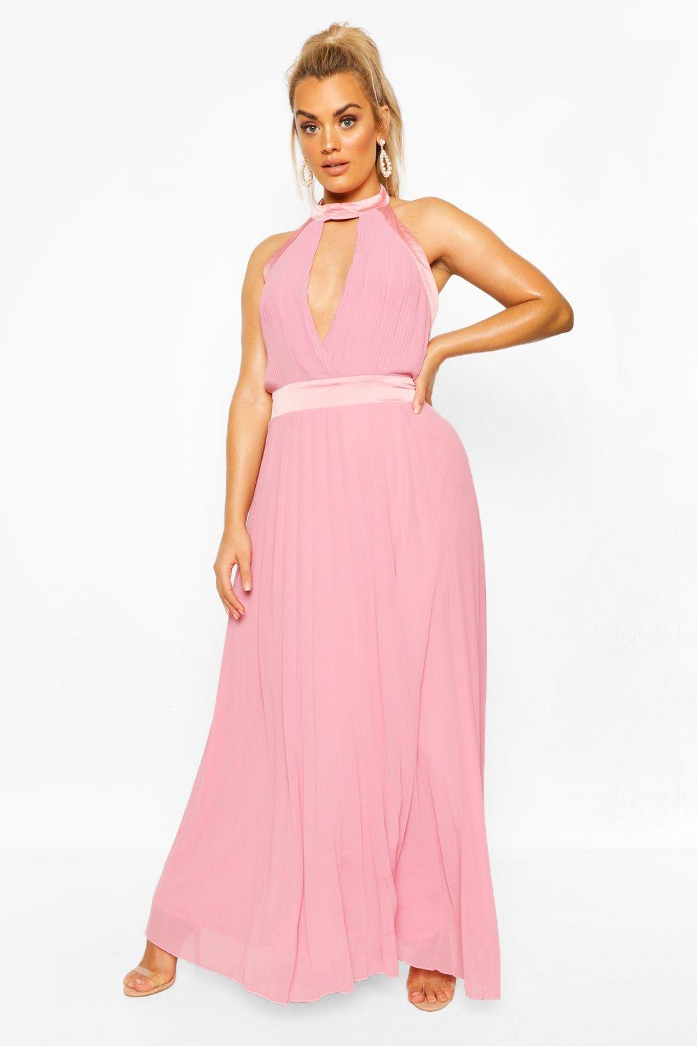 dusky pink occasion dress