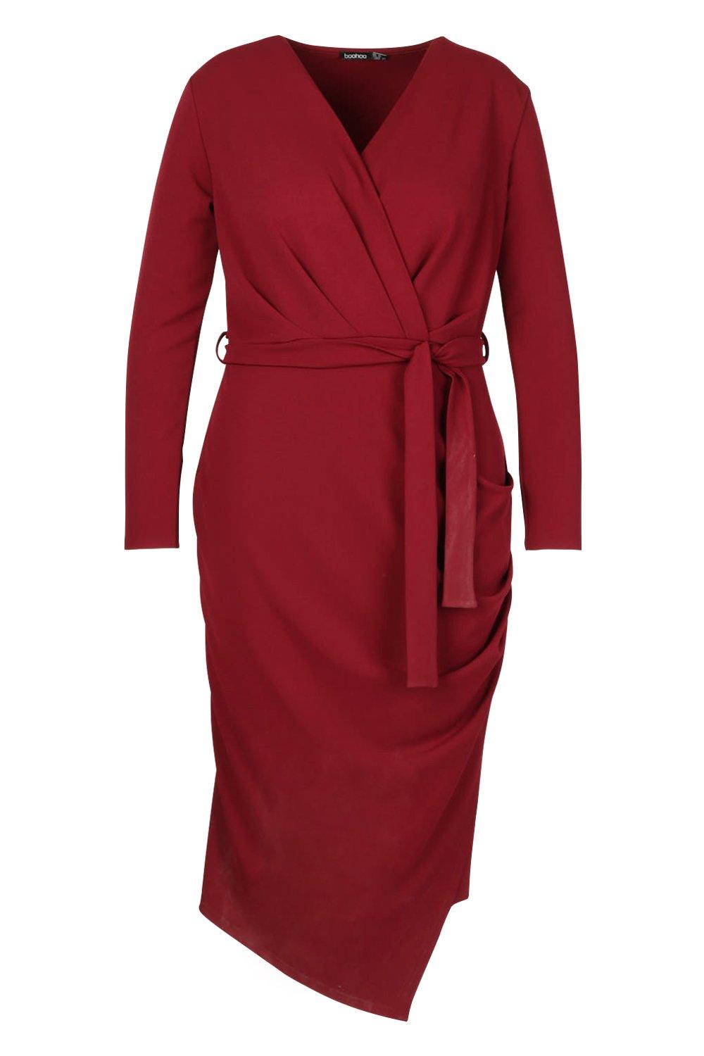 Boohoo red clearance wrap dress