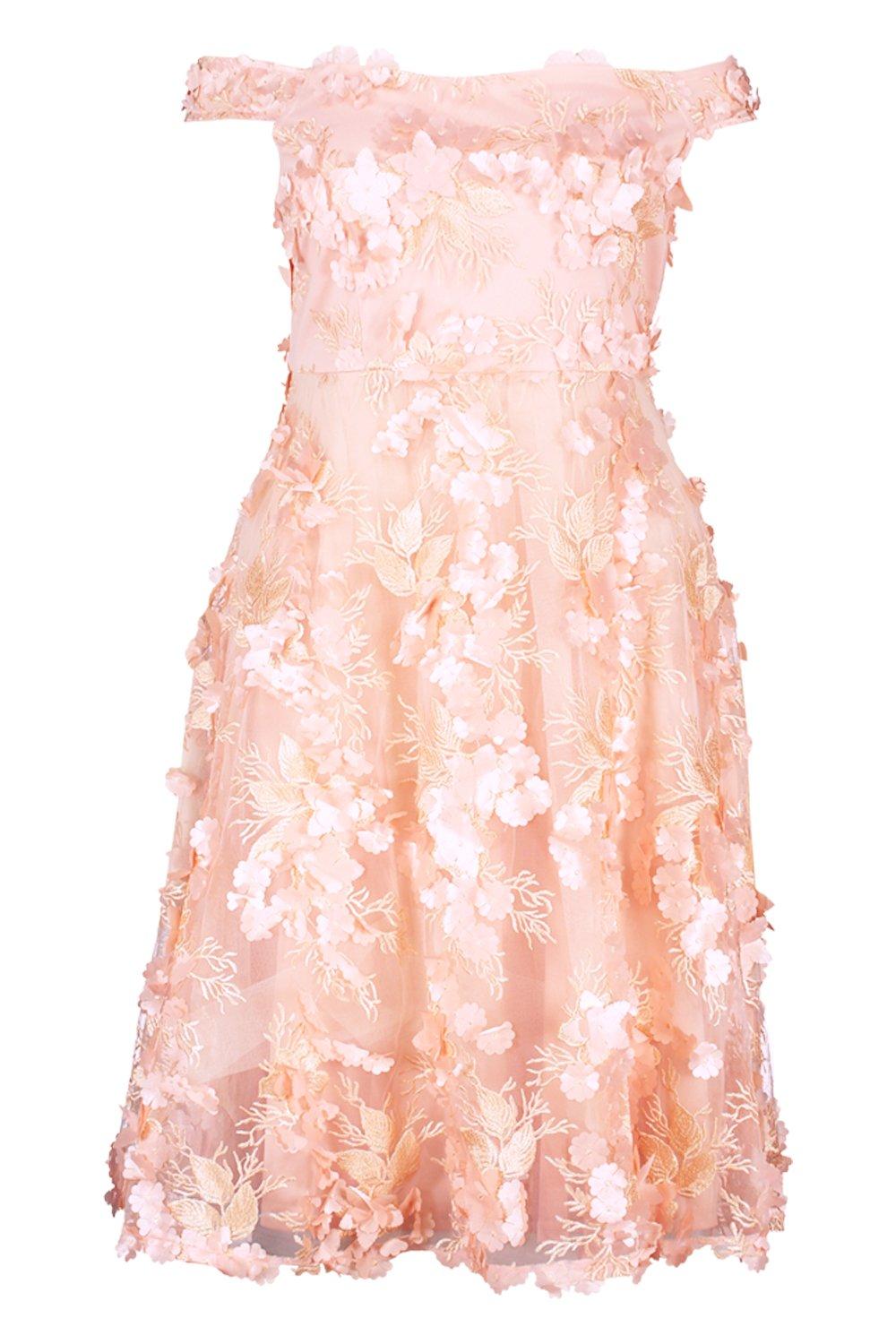 floral off the shoulder skater dress