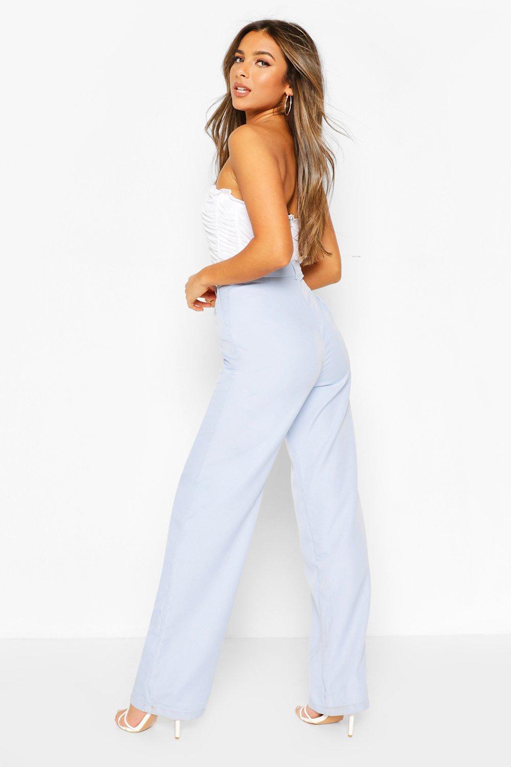 white tailored trousers petite