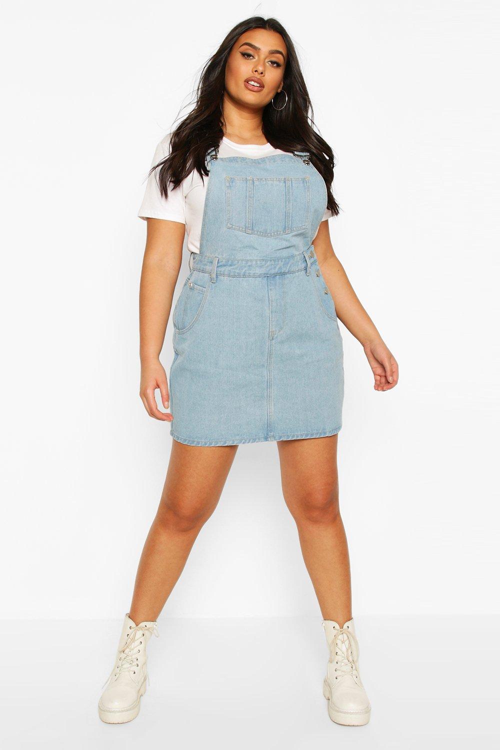 plus dungaree dress