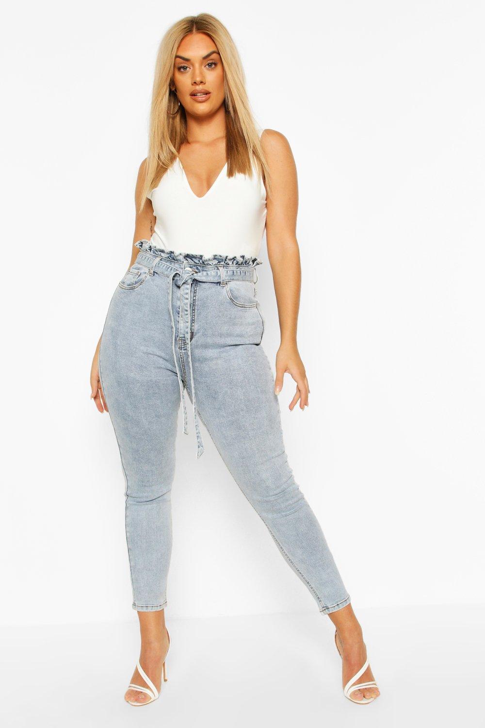 paper bag jeans plus size