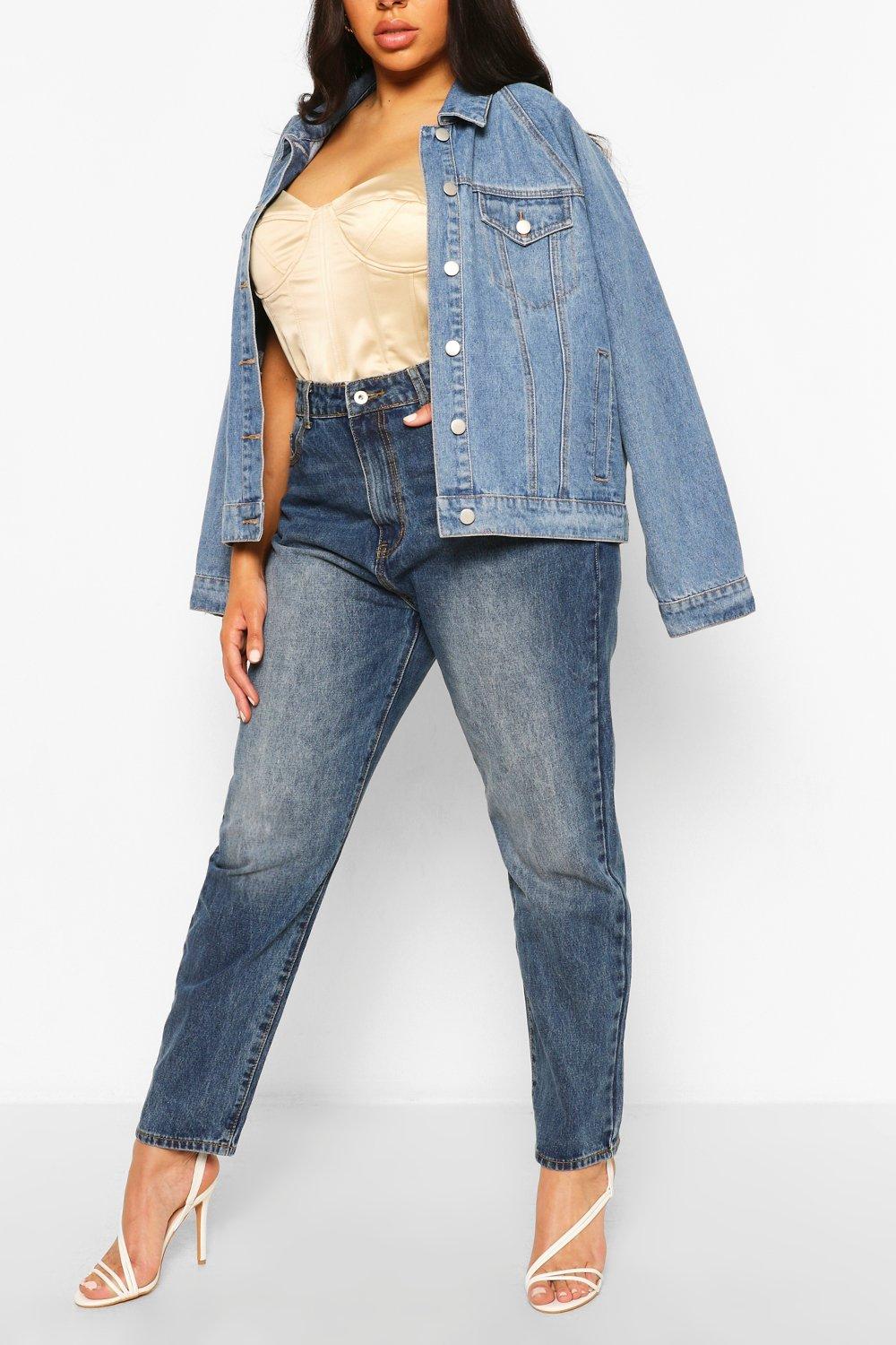high rise mom jeans plus size