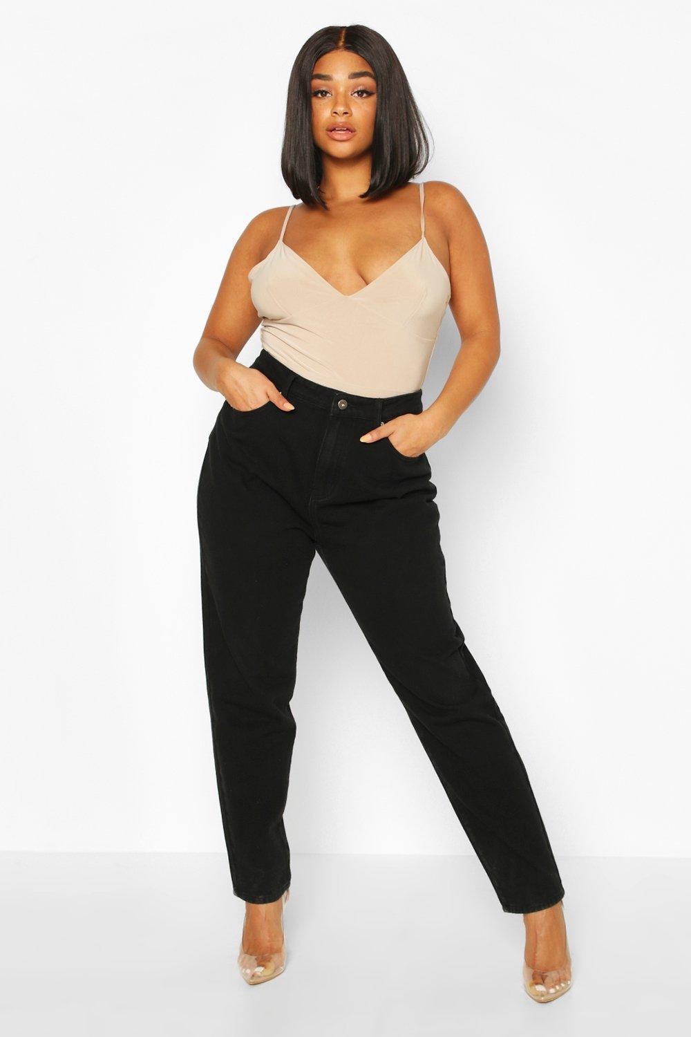 Plus High Rise Mom Jeans |