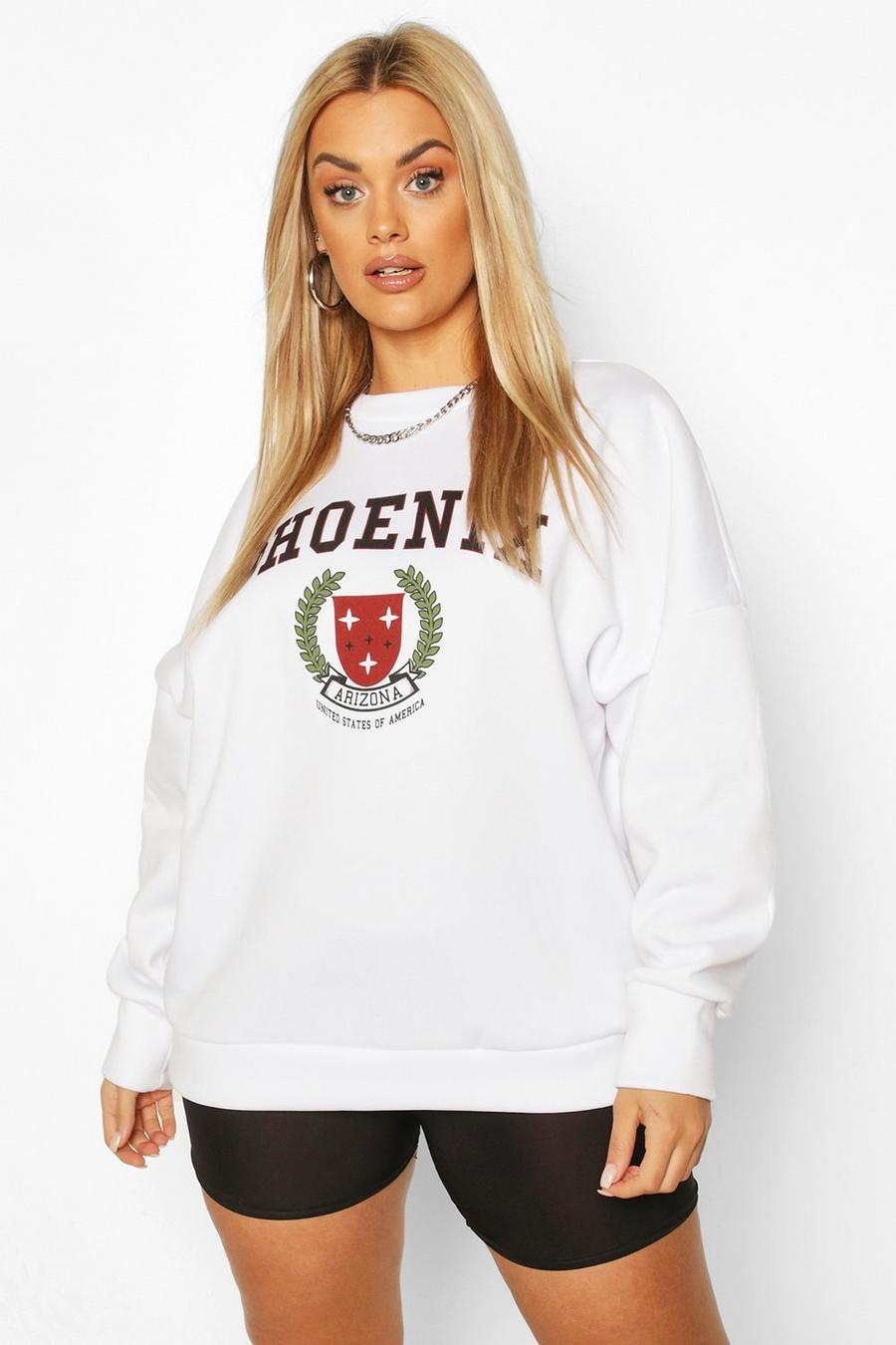 Plus - "Phoenix" Oversize sweatshirt med slogan image number 1