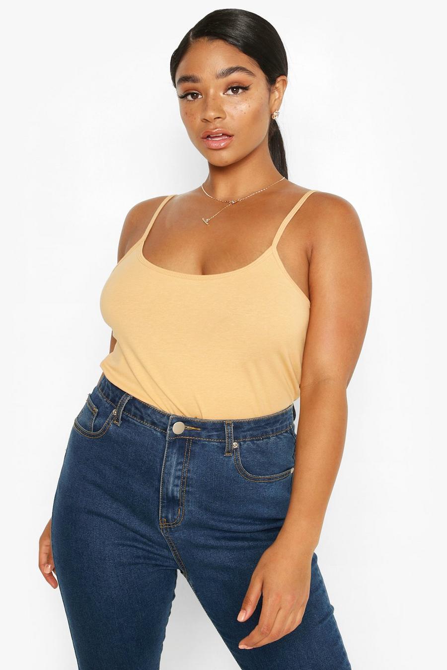 Nude Plus Basic Strappy Scoop Cami Top image number 1