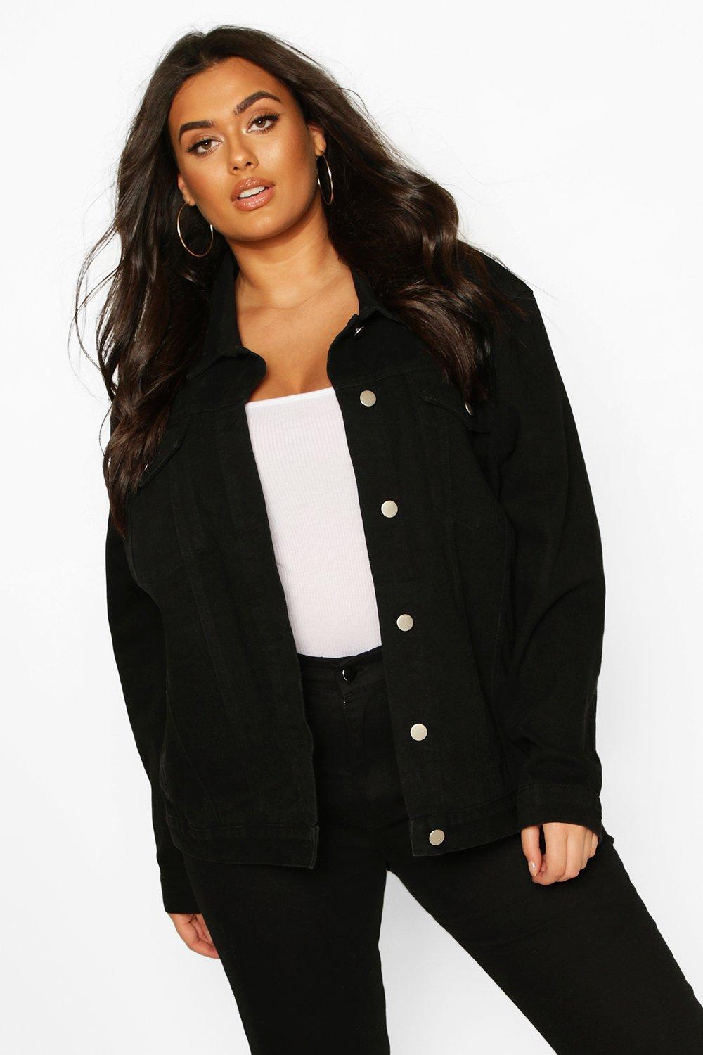 boohoo plus denim jacket