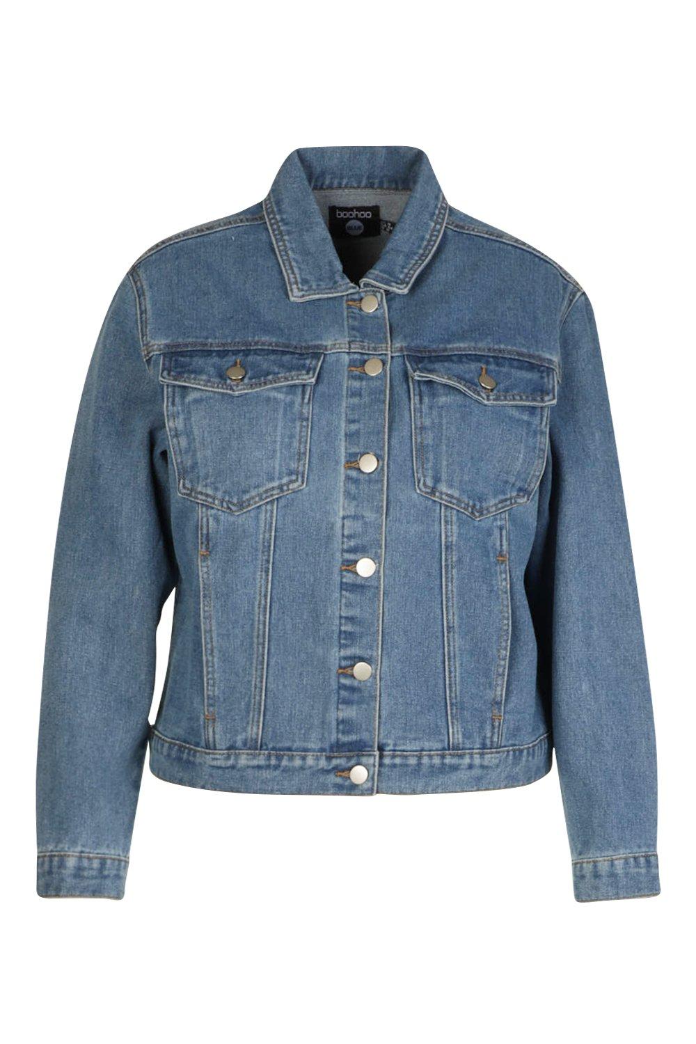 boohoo plus denim jacket