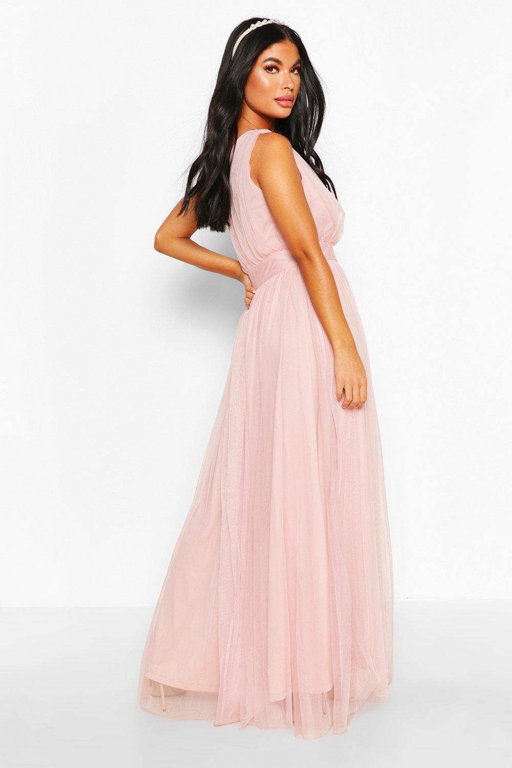 Asos premium tulle on sale one shoulder maxi dress