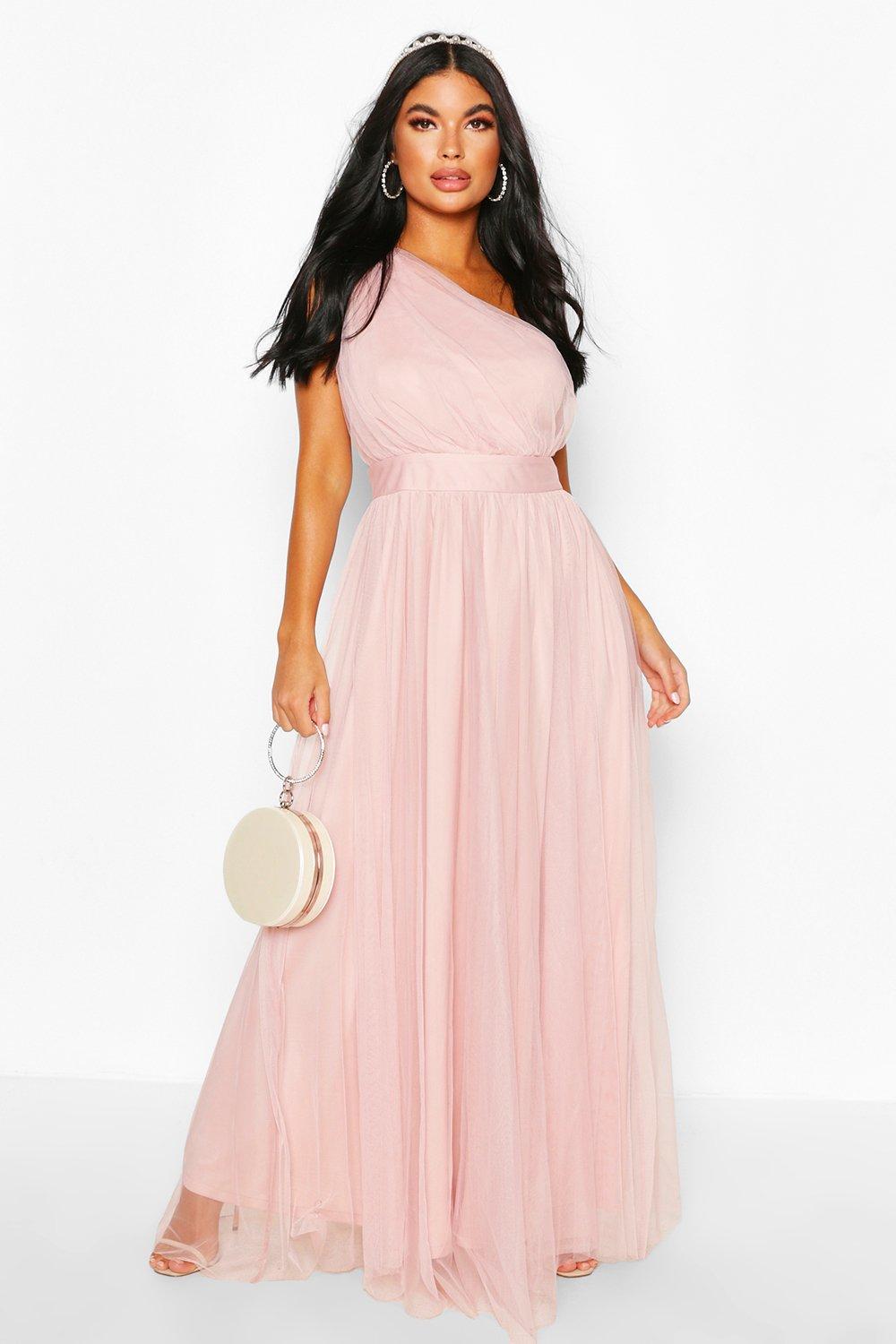 Chiffon one shop shoulder dress