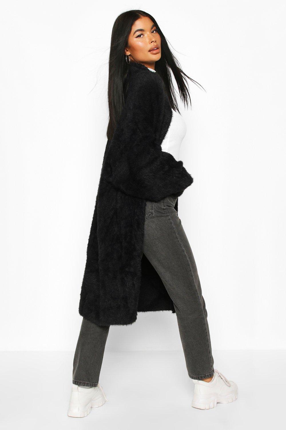 Boohoo long 2024 black cardigan