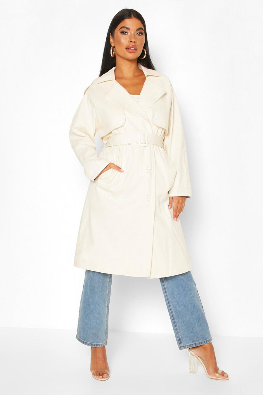 Petite Check Detail Trench Coat image number 1