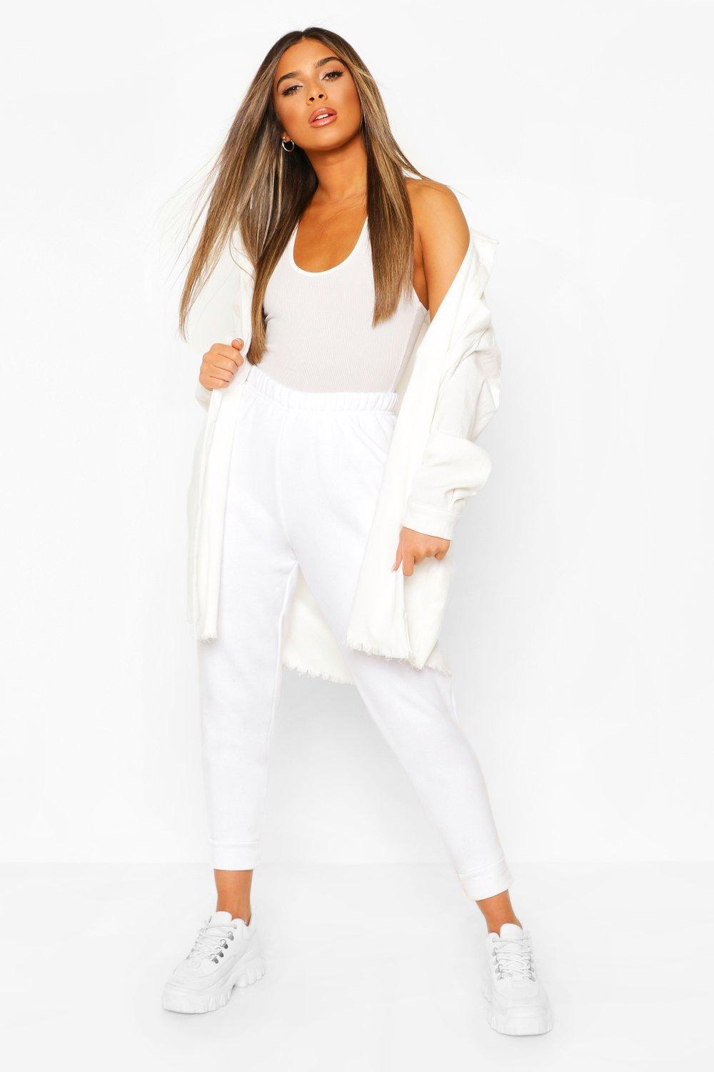 boohoo white joggers