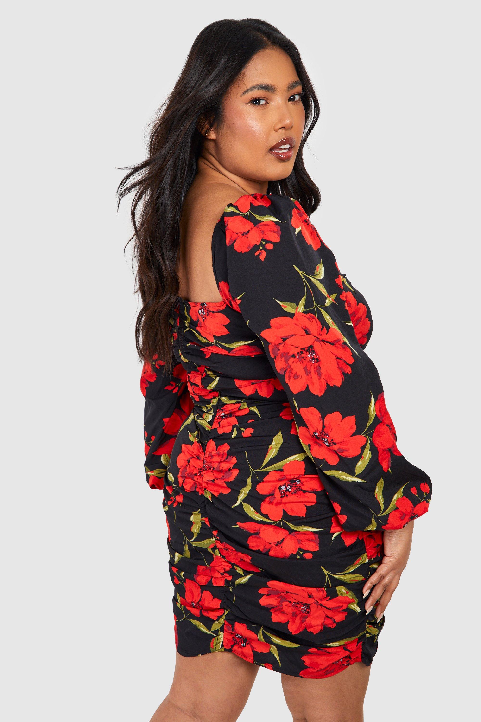 Black and best sale red floral