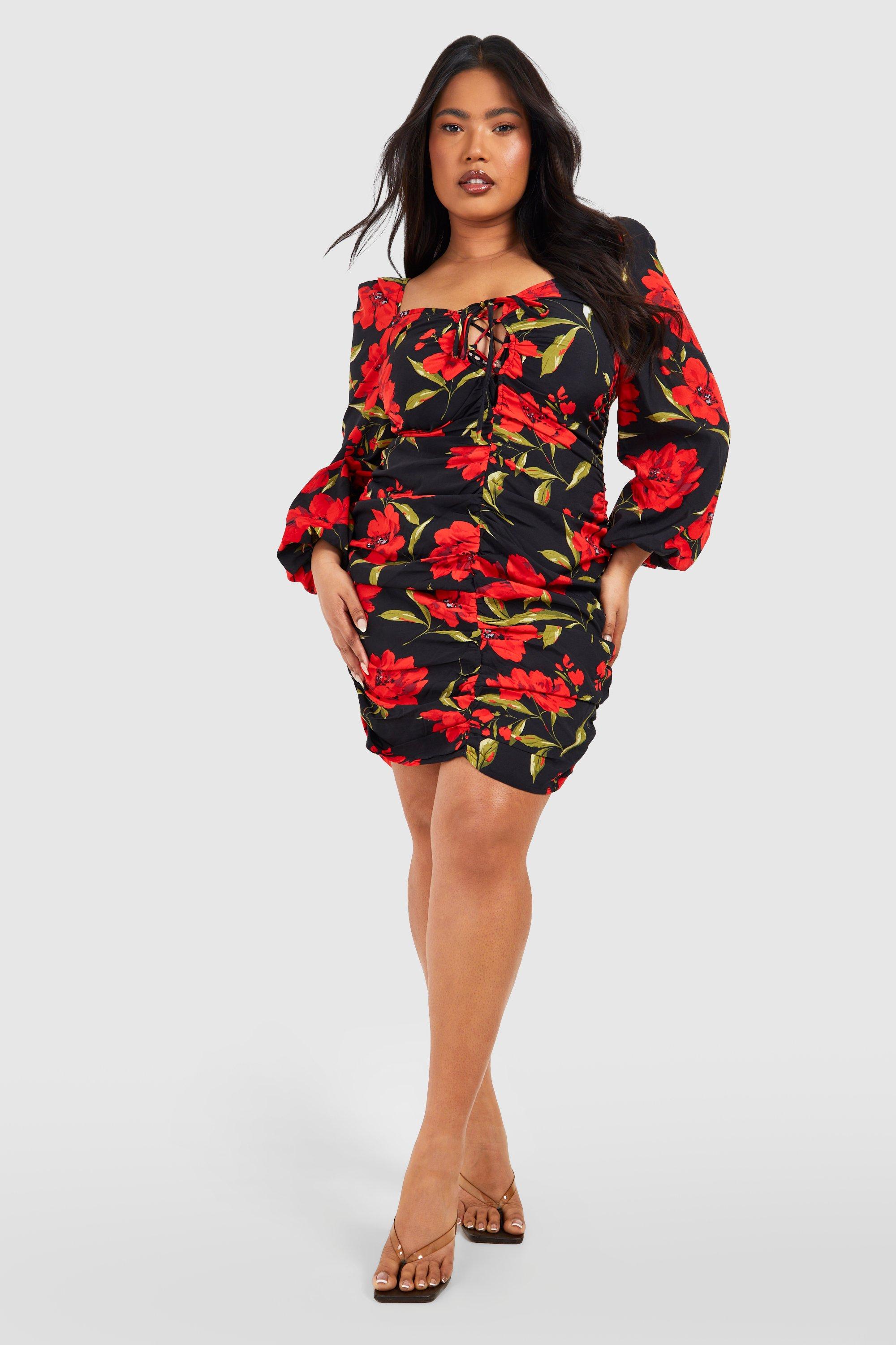 Boohoo hotsell ruched dress