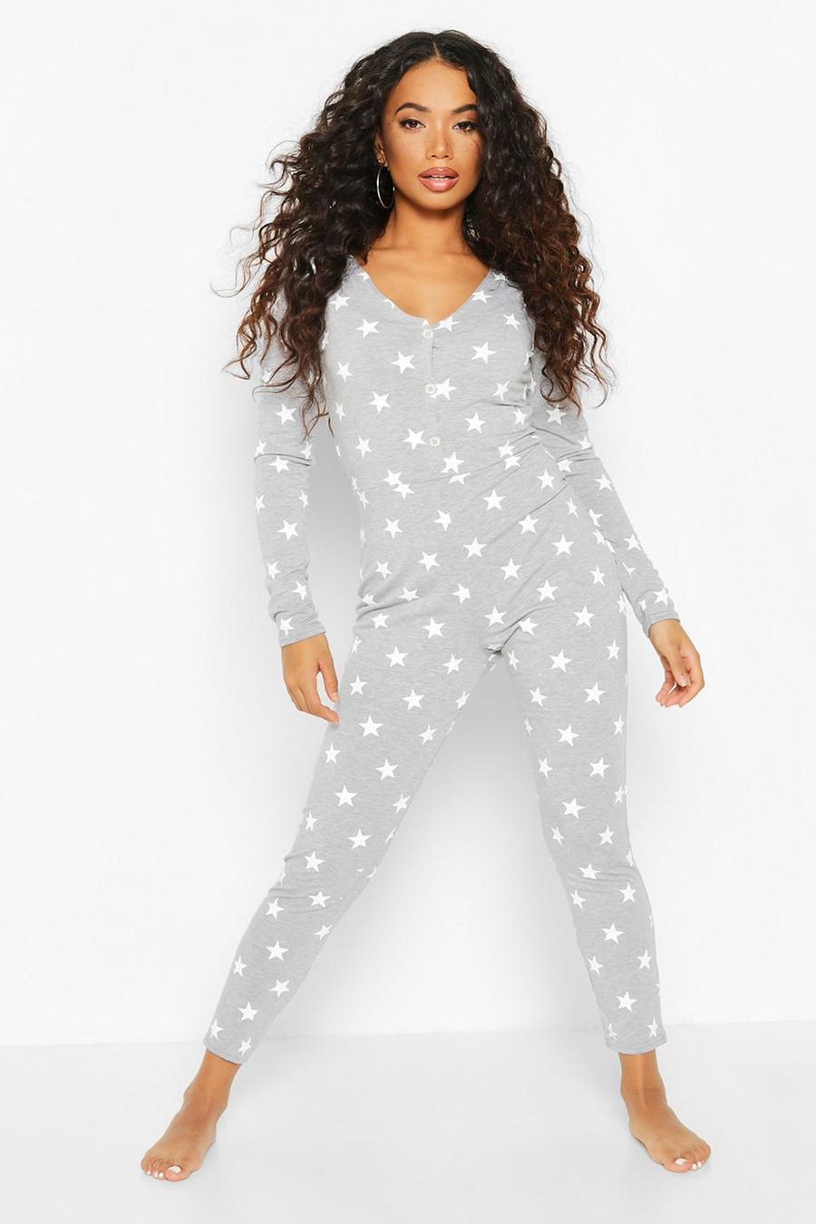 Petite Star Print Button Up Onesie image number 1