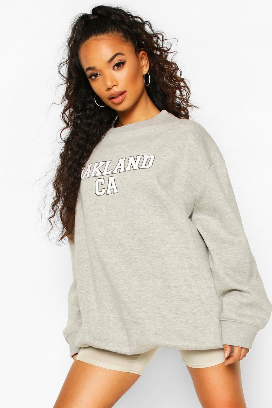 Grey Petite - "Oakland" Oversize sweatshirt image number 1